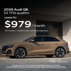 Lease the Audi Q8 in Manhattan NYC Today
